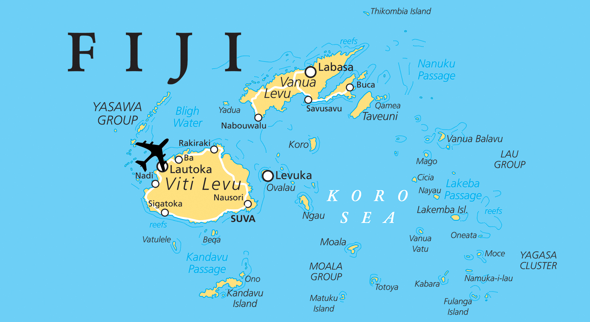Республика островов Фиджи карта